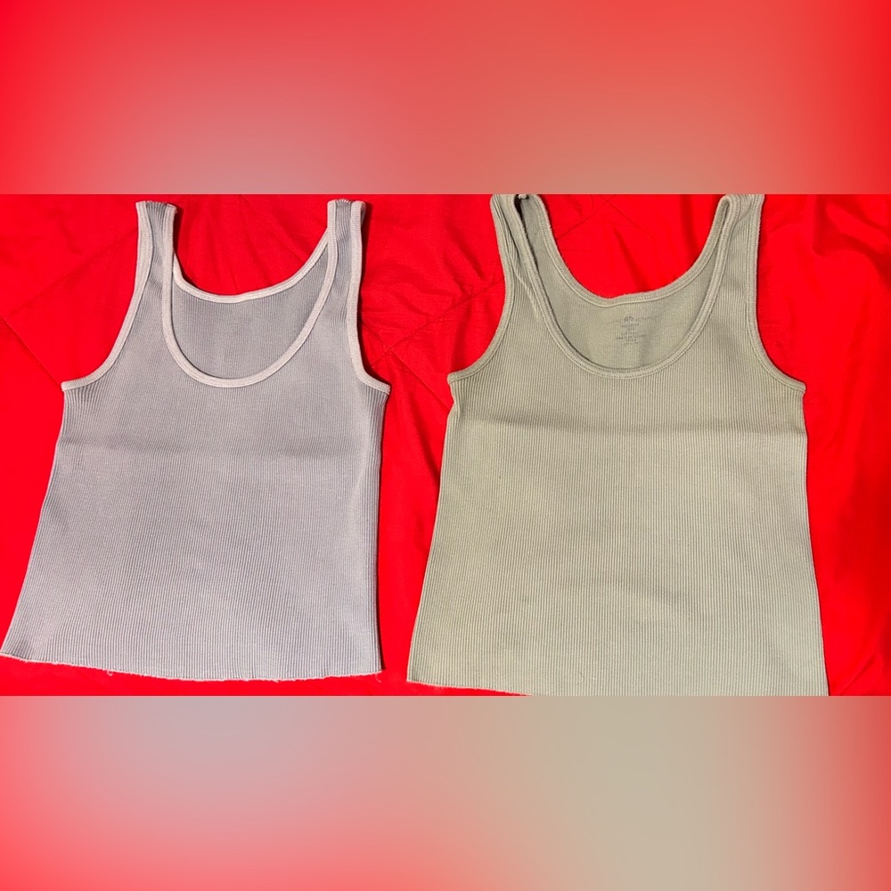 Brandy Melville Blue and Green Tank Tops